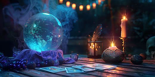 voyant médium réalisant un rituel pour ranimer les sentiments amoureux