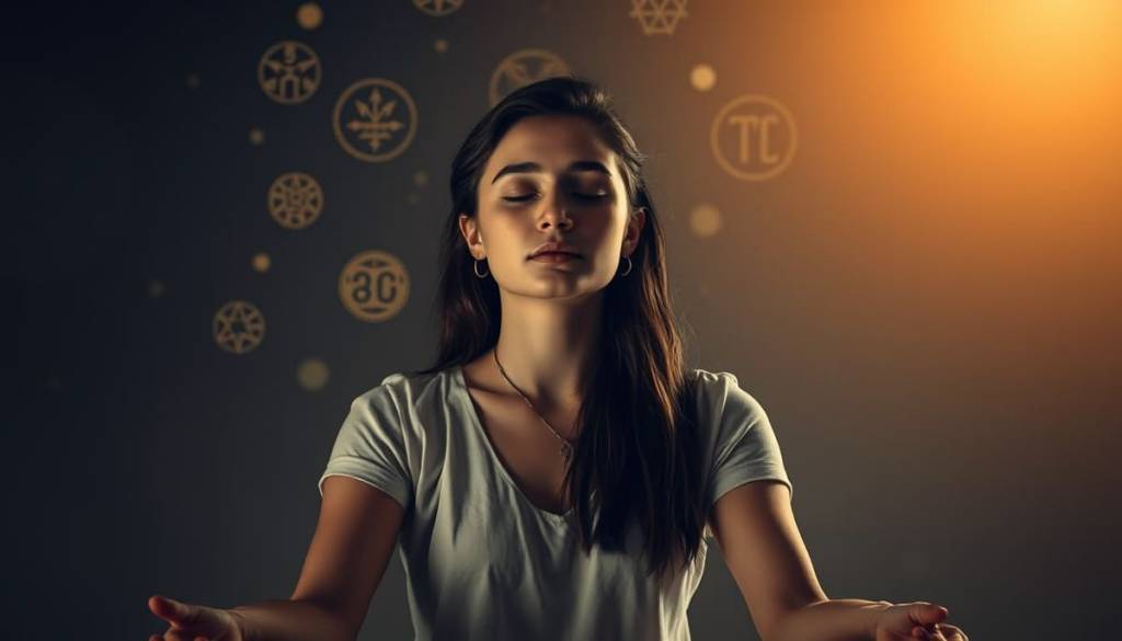 Personne méditant dans la nature pour améliorer sa confiance