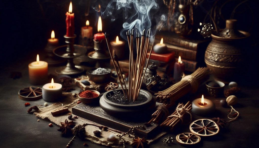 rituel chance loto réalisé par voyant médium avec bougies et encens pour attirer l’argent