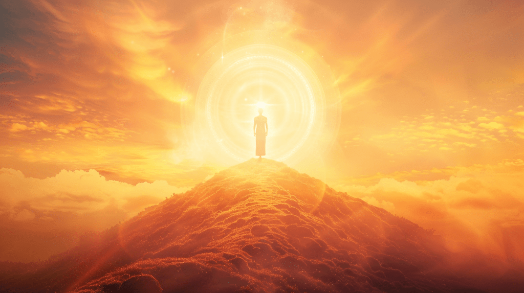 illustration symbolique d’un accompagnement spirituel dans une situation amoureuse complexe et blocages émotionnels