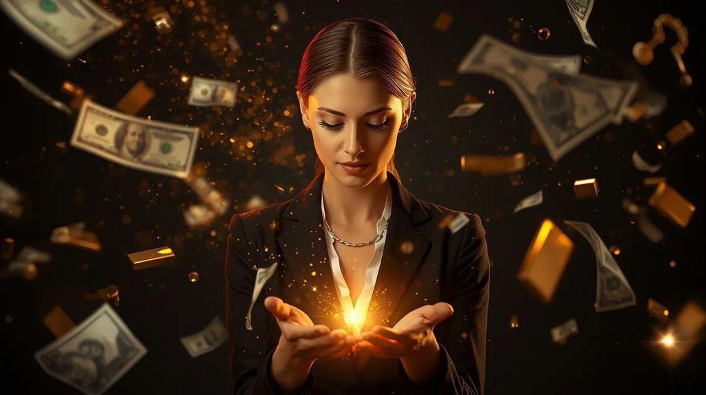 concept de chance abondance et rituel spirituel pour le loto et la réussite