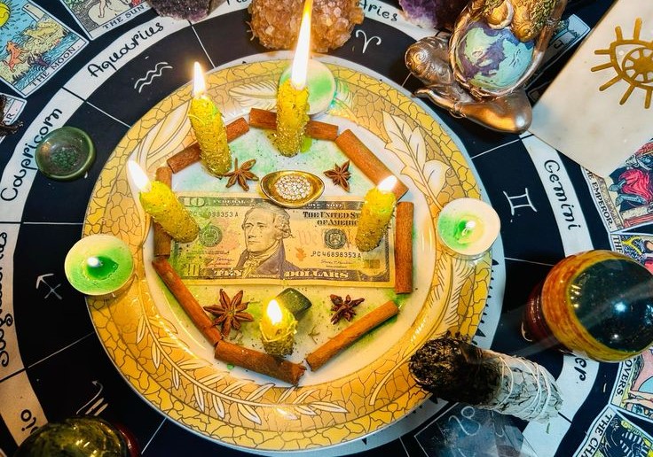 rituel spirituel pour gagner au loto avec bougie verte et intention de chance