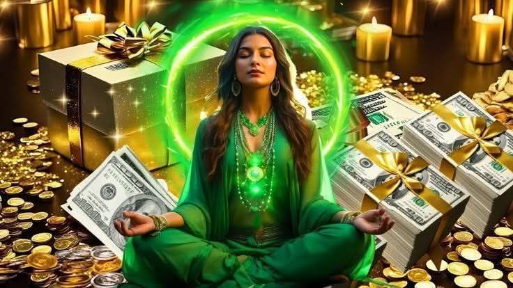 personne en méditation visualisant un gain au loto et l’abondance