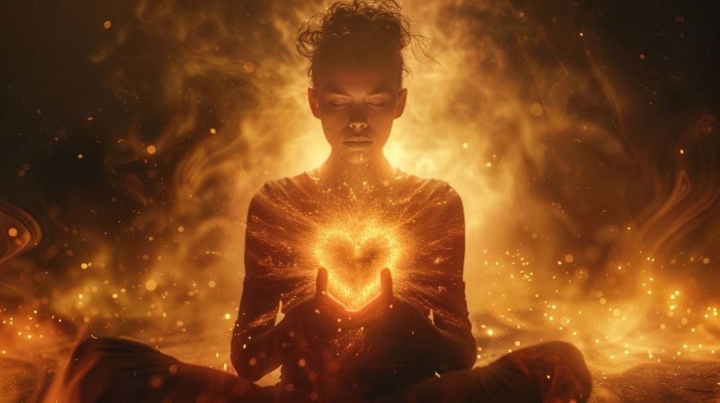 personne rayonnante symbolisant le magnétisme amoureux et l’attraction naturelle dans les relations sentimentales