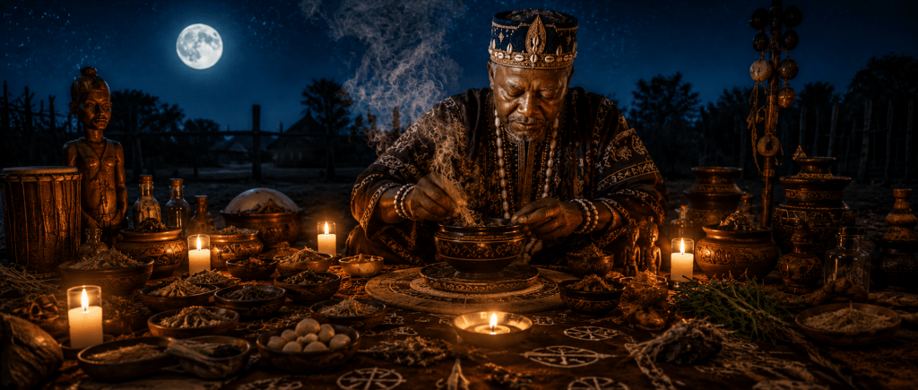 rituel marabout africain nuit lune pour renforcer les sentiments amour puissant
