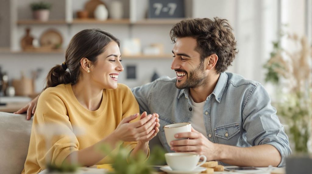 couple heureux vivant une relation sincère et stable
