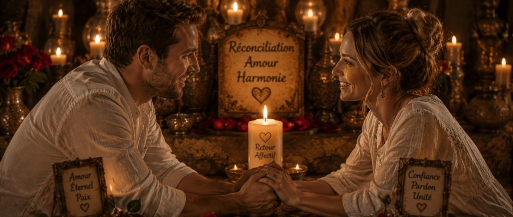 couple se tenant la main après une réconciliation, symbole du retour affectif réussi grâce à l'intervention du marabout Nawan