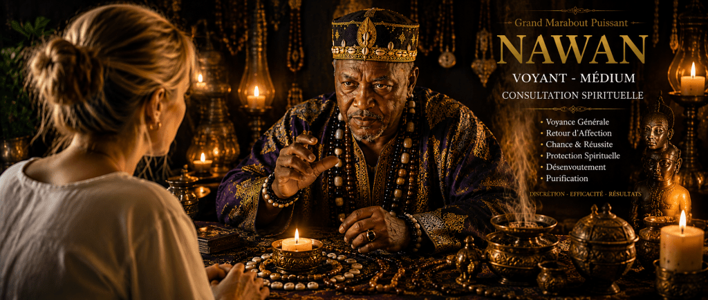 portrait du Grand Marabout Puissant Nawan voyant médium en consultation spirituelle